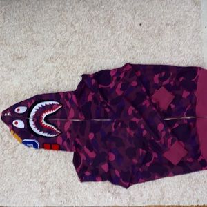 authentic large purple bape hoodie.sold with out original bag and packaging